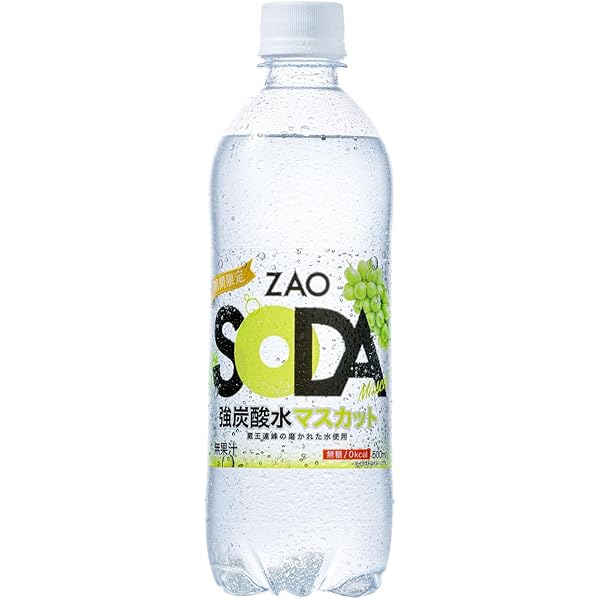 Amazon | 炭酸水 ZAO SODA 強炭酸水 500ml×24本 (マスカット